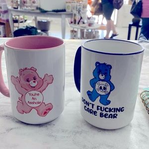New Set of 2 Mugs- Adult Care Bears